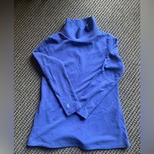 Dudley Stephens Cobble Hill Turtleneck in Terry Fleece - Colbalt. Size Medium.